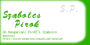 szabolcs pirok business card